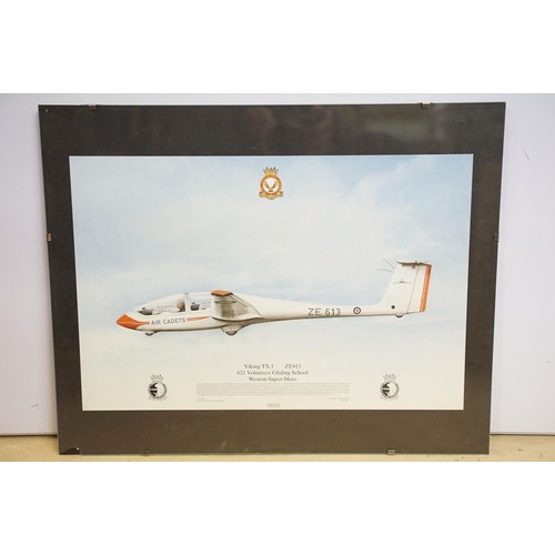 466 - Collection of aviation related prints to include a series of unframed RAF plane prints including a s... 