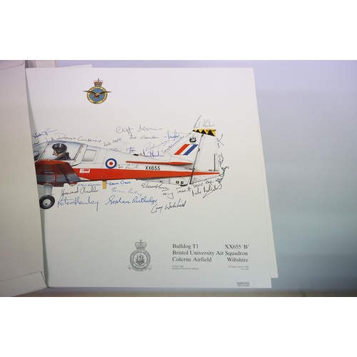 466 - Collection of aviation related prints to include a series of unframed RAF plane prints including a s... 