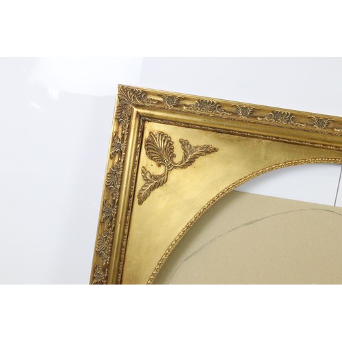 545 - 20th century gilt frame, oval inset within rectangular foliate border, 120 x 91.5cm