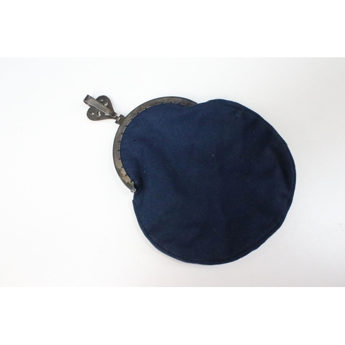 207 - Rugby / football - 1909 navy velvet cap, with gilt tassel, gilt embroidered with a dragon and dated ... 