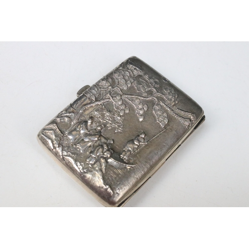 262A - Silver - Circa 1900 Chinese export silver cigarette case, with marks for Luen Wo of Shanghai, the ch... 