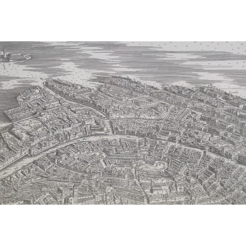 479 - City plan of Venice, Venetie MD, edizioni ezio tedeschi mestre, print, 58 x 102.5cm, framed and glaz... 