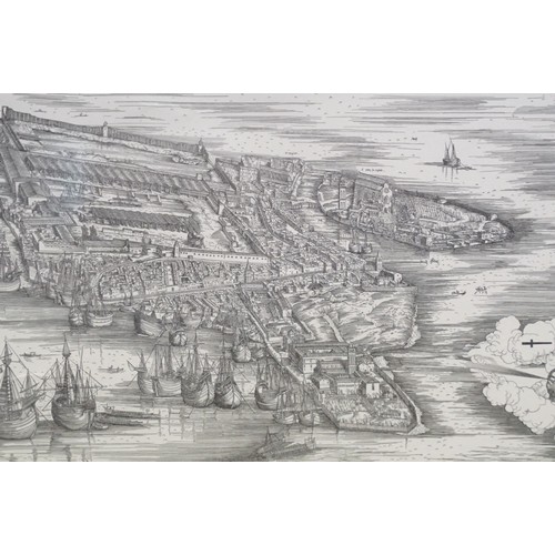 479 - City plan of Venice, Venetie MD, edizioni ezio tedeschi mestre, print, 58 x 102.5cm, framed and glaz... 