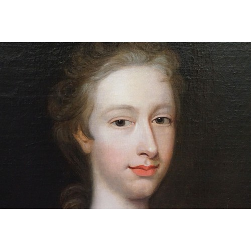 500 - English school, portrait of Lady Christian Carnegie, oil on canvas, titled upper left, 74 x 60.5cm, ... 