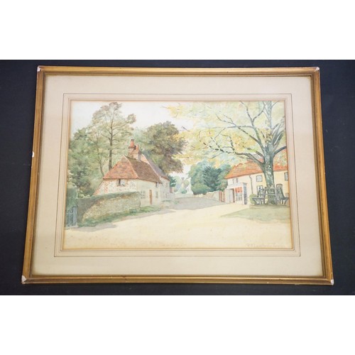 535 - Collection of watercolours and prints by various artists, all framed and glazed (1 box)