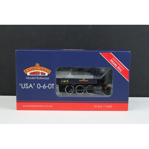 11 - Two boxed OO gauge locomotives to include Bachmann MR-105 USA Class 0-6-0T 300 Frank S Ross LMR blue... 