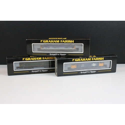 19 - Three boxed / cased Graham Farish N gauge locomotives to include 371155 Class 37/4 37417 Highland Re... 