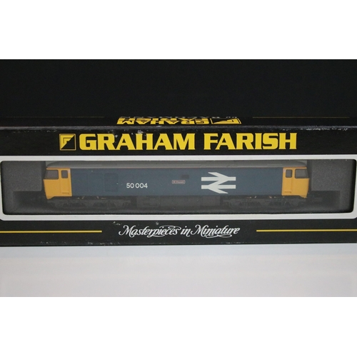 20 - Three boxed / cased Graham Farish N gauge locomotives to include 371251 Class 50 50004 Diesel St Vin... 