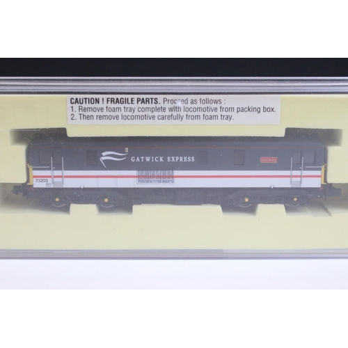 22 - Two boxed / cased Dapol N gauge locomotives to include ND006 CI73 South West 73109 and ND-071 Class ... 