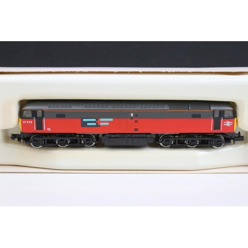 23 - Four boxed Graham Farish N gauge locomotives to include 8036 Class 37 Diesel Railfreight Coal Sector... 