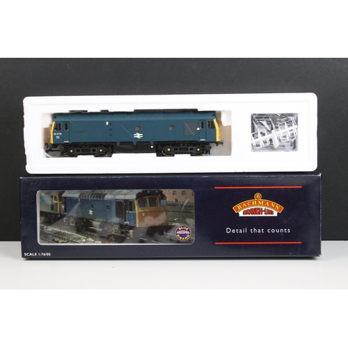 28 - Four boxed Bachmann OO gauge locomotives to include 32-775 Class 37/0 Diesel BR Blue Split Head Code... 