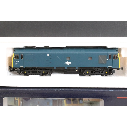 28 - Four boxed Bachmann OO gauge locomotives to include 32-775 Class 37/0 Diesel BR Blue Split Head Code... 