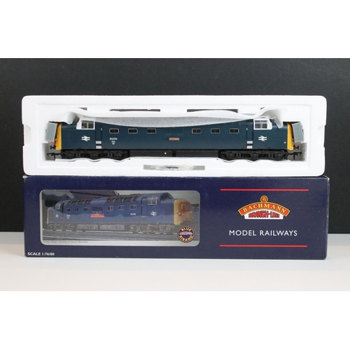 28 - Four boxed Bachmann OO gauge locomotives to include 32-775 Class 37/0 Diesel BR Blue Split Head Code... 