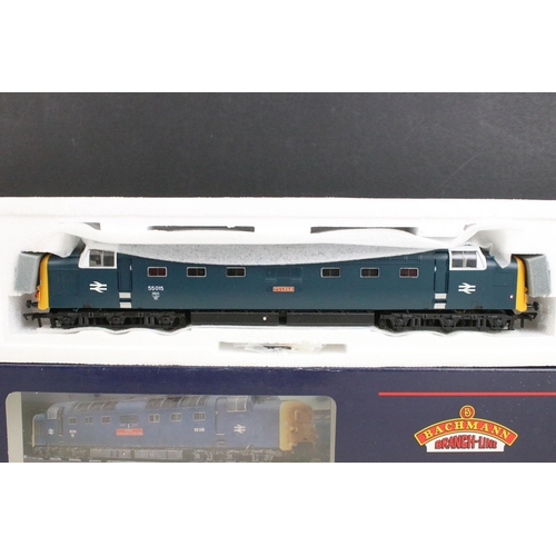 28 - Four boxed Bachmann OO gauge locomotives to include 32-775 Class 37/0 Diesel BR Blue Split Head Code... 