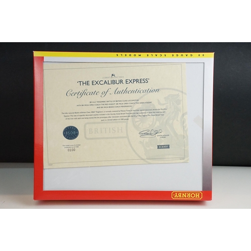 1 - Boxed Hornby OO gauge R2308M The Excalibur Express Train Pack, complete with certificate and outer t... 