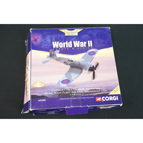 103 - Eight boxed Corgi Aviation Archive diecast models to include 6 x 1/72 (World War II Europe & Africa ... 