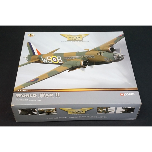 104 - Three boxed Corgi Aviation Archive World War II diecast models to include 2 x 1/72 (AA34801 Vickers ... 