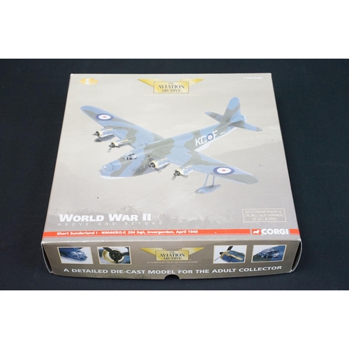 104 - Three boxed Corgi Aviation Archive World War II diecast models to include 2 x 1/72 (AA34801 Vickers ... 
