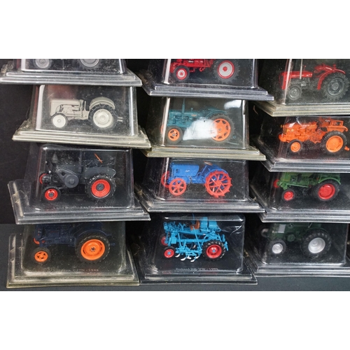 106 - 34 Boxed / cased Hatchette diecast model tractors, all variants, ex