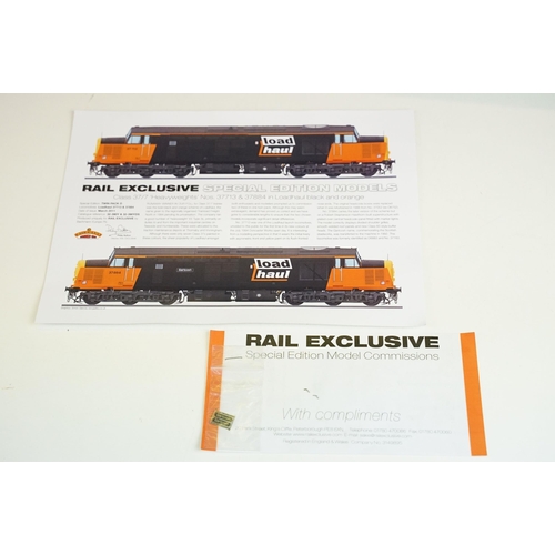 16 - Boxed Bachmann OO gauge Rail Exclusive special edition 32-390Y Class 37/7 Heavyweights Nos 37713 & 3... 