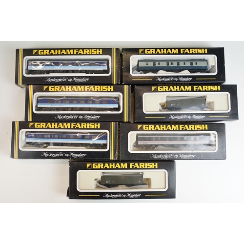 25 - 27 Boxed Graham Farish N gauge items of rolling stock to include 0802 Mk2 TSO2E Regional, 373-554 10... 