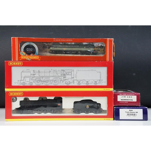 42 - Four boxed OO gauge locomotives to include 3 x Hornby (R2175 BR 4-6-2 Britannia Class 7MT Locomotive... 