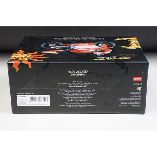 69 - Boxed Paul's Model Art Minichamps 1/12 Classic Bike Series No 36 Valentino Rossi Collection Aprilia ... 