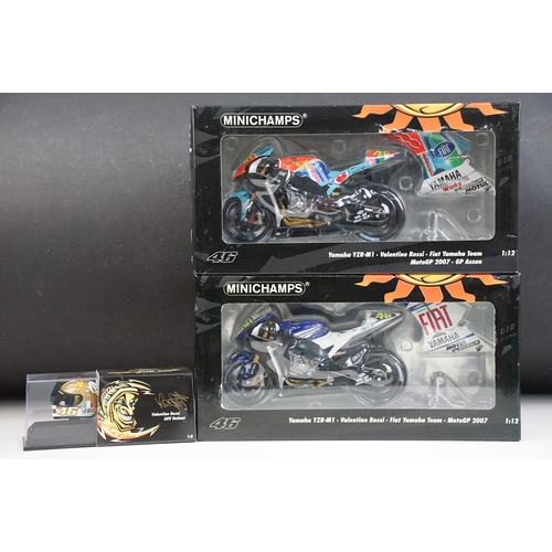 71 - Two boxed Paul's Model Art Minichamps 1/12 Valentino Rossi Collection diecast models to include 122 ... 