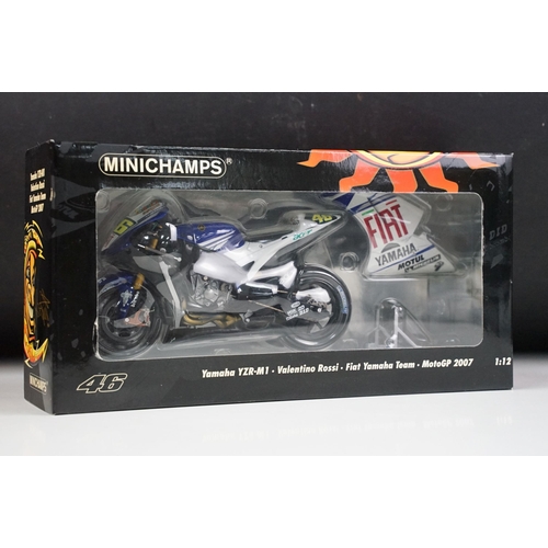71 - Two boxed Paul's Model Art Minichamps 1/12 Valentino Rossi Collection diecast models to include 122 ... 