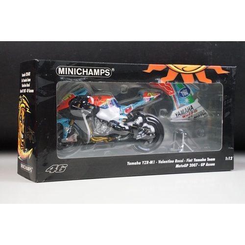 71 - Two boxed Paul's Model Art Minichamps 1/12 Valentino Rossi Collection diecast models to include 122 ... 