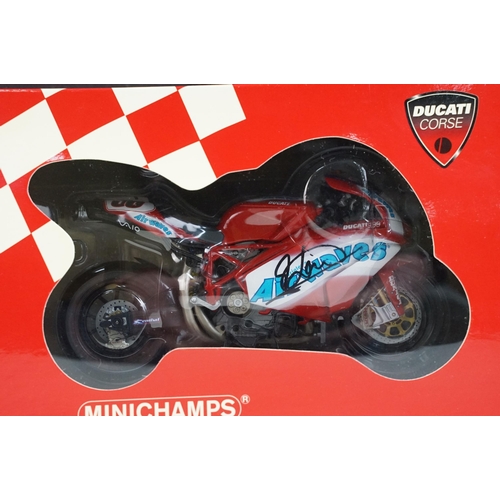 73 - Autograph - Two boxed Paul's Model Art Minichamps 1/12 diecast model bikes to include 122 941202 Duc... 