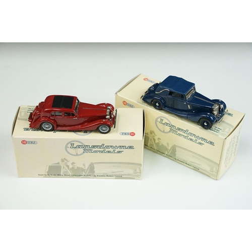 76 - Two boxed 1/43 Lansdowne Models white metal models to include LDM 53 1936-39 MG SA Saloon maroon and... 
