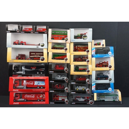 80 - 29 Cased / boxed Oxford Diecast models to include 9 x Showtime, 3 x Coca Cola, 10 x Fire, 4 x Haulag... 