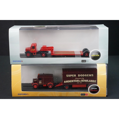 80 - 29 Cased / boxed Oxford Diecast models to include 9 x Showtime, 3 x Coca Cola, 10 x Fire, 4 x Haulag... 