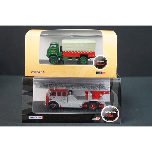 80 - 29 Cased / boxed Oxford Diecast models to include 9 x Showtime, 3 x Coca Cola, 10 x Fire, 4 x Haulag... 