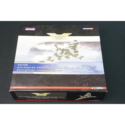 81 - Five boxed 1/72 Corgi Aviation Archive diecast models to include AA32311 BAC Lightning F.Mk 6 XR770 ... 
