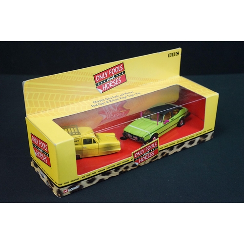 83 - Six boxed Corgi diecast models to include Only Fools and Horses CC99111 Ford Capri & Reliant Regal S... 