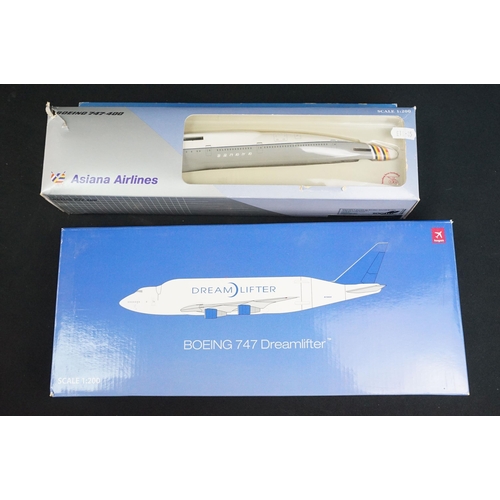 85 - 18 Boxed diecast & plastic model planes to include Dragon, Collectors Aircraft Models, WM, Herpa, Bo... 