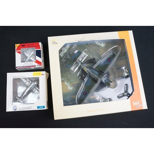 85 - 18 Boxed diecast & plastic model planes to include Dragon, Collectors Aircraft Models, WM, Herpa, Bo... 