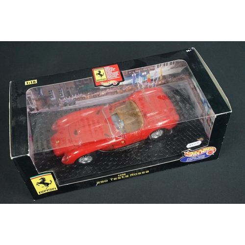 92 - Four boxed Mattel Hot Wheels diecast models to include 3 x Ferrari (1958 250 Testa Rossa, 250LM & 25... 