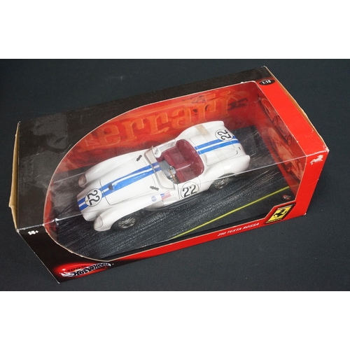 92 - Four boxed Mattel Hot Wheels diecast models to include 3 x Ferrari (1958 250 Testa Rossa, 250LM & 25... 