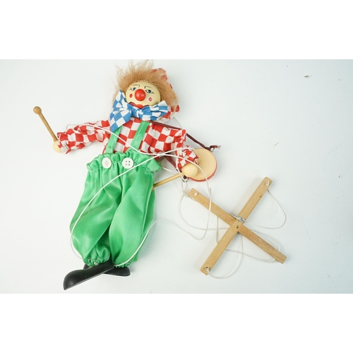 Six Pelham Puppets to include boxed Gypsy Girl plus 3 x clown puppets ...