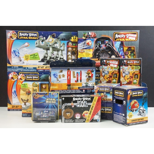 234 - Star Wars - Collection of carded / boxed Angry Birds Star Wars toys and games featuring Death Star J... 