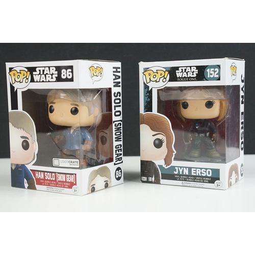 237 - Star Wars - 20 Boxed Star Wars Funko Pop! figures featuring Rogue One 152 Jyn Erso, 542 Third Sister... 
