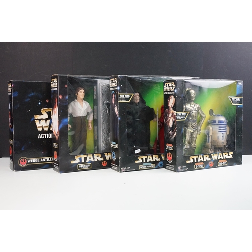 238 - Star Wars - Four boxed Kenner Action Collection figure sets to include Electronic Emperor Palpatine ... 