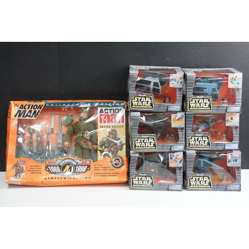 239 - Star Wars - Six boxed Micro Machines Action Fleet sets to include B-Wing Starfighter, Darth Vader's ... 