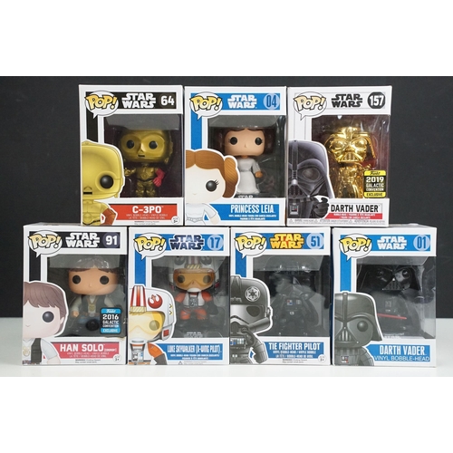 244 - Star Wars - 27 boxed Star Wars Funko Pop! figures featuring 222 Escape Pod Landing, 223 Cantina Face... 