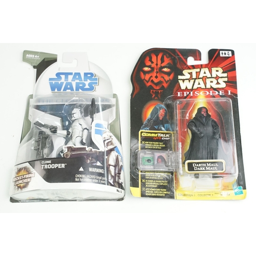 245 - Star Wars - 42 Carded Kenner & Hasbro Star Wars figures to include Power Of The Force, Legacy Collec... 