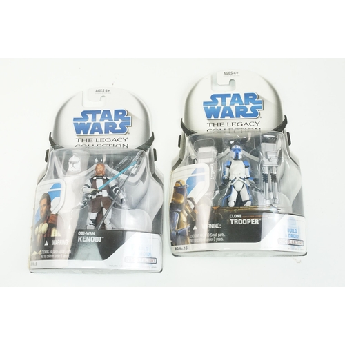 245 - Star Wars - 42 Carded Kenner & Hasbro Star Wars figures to include Power Of The Force, Legacy Collec... 