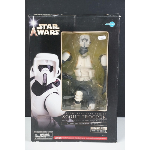 246 - Star Wars - Two boxed ArtFX Star Wars Saga Series Snap Fit 1/7 scale pre-painted vinyl model kits to... 